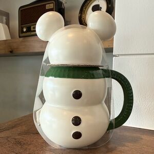 NWT Disney Parks Mickey Snowman Mug